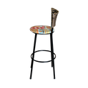 Ver imagem 4 de Banqueta Alta Para Cozinha Ratan Cappuccino Preta Estofado Cerveja