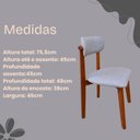 Ver imagem 7 de Kit 2 Cadeiras de Jantar Maya Revestida em Linho Cinza-Claro Design Delicado & Versátil