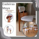 Ver imagem 6 de Kit 2 Cadeiras de Jantar Maya Revestida em Linho Cinza-Claro Design Delicado & Versátil