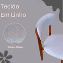Ver mais imagens de Kit 2 Cadeiras de Jantar Maya Revestida em Linho Cinza-Claro Design Delicado & Versátil