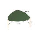 Ver imagem 2 de Mesa de Centro 36cm para Sala 100% Mdf com Pés em Metal Cor:musgo com Dourado