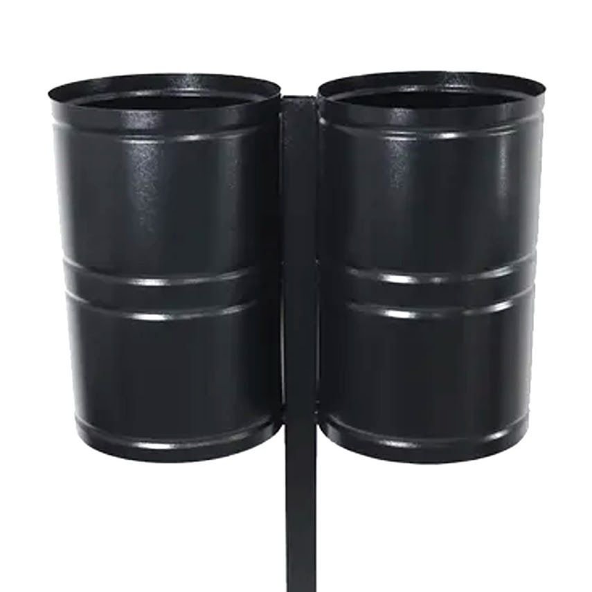 Lixeira Suécia Dupla de Parques Calçada Rua Fechada 120cm - 2