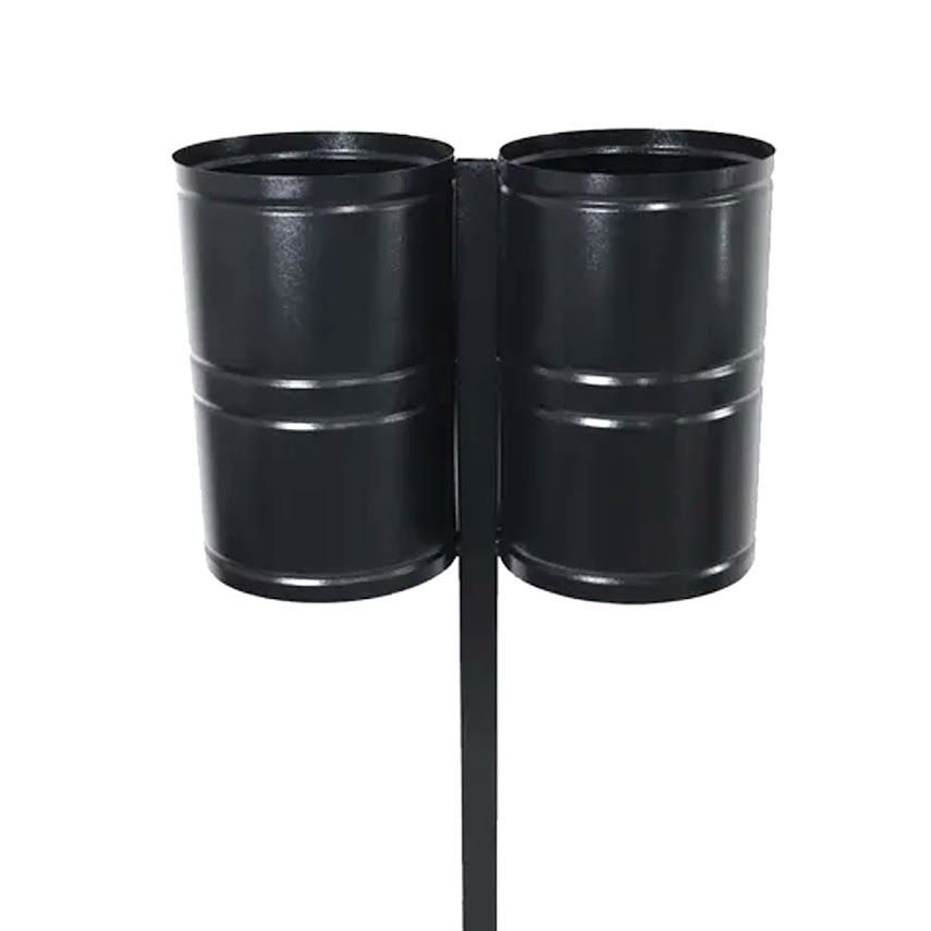 Lixeira Suécia Dupla de Parques Calçada Rua Fechada 120cm - 1