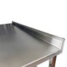 Mesa de Aço Inox Industrial 190x70x90 Cm com 2 Prateleiras Plano Liso com Espelho Nortinox Stander - 4