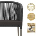 Ver imagem 3 de 2 Cadeiras de Jantar Noronha Fendi Corda Náutica E9 Trama Preto