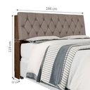 Ver imagem 3 de Cabeceira Box Isabella Queen Fixação no Box MDF MDP Estofada Malbec Bege Escuro Framar