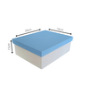 Caixa 100% MDF (20x16x7,5) Azul/Branco - 2