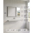 Ver imagem 3 de Espelho Retangular 60X90cm Moldura em Couro Preto Lyo