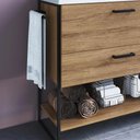 Ver imagem 3 de Gabinete de Banheiro 80cm Industrial com Pia Zaqui Mel Z54 - Mpozenato