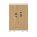 Ver imagem 6 de Guarda-roupa Infantil 122cm com Vidro 4 Portas e 2 Gavetas Suspiro Multimóveis Mp4458 Branco-