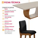 Ver imagem 7 de Conjunto Sala de Jantar Bella Tampo 220cm Laqueado Canto Moeda com Vidro e 8 Cadeiras Bella