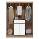 Ver imagem 5 de Guarda Roupa Solteiro Sampa Amendola Branco Brilho - Demóbile