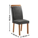 Ver imagem 3 de Mesa de Jantar Eloise 90cm Tampo MDF Laminado Canto Copo com 4 Cadeiras Aline