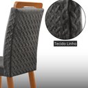 Ver imagem 5 de Mesa de Jantar Eloise 90cm Tampo MDF Laminado Canto Copo com 4 Cadeiras Aline
