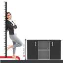 Ver imagem 6 de Armário Credenza 2 Portas Pivotante P25 Cinza/Preto