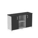 Ver imagem 3 de Armário Credenza 2 Portas Pivotante P25 Cinza/Preto