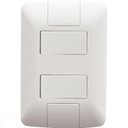 Ver imagem 1 de Conjunto 4x2 com 2 Interruptores Paralelos Tramontina Aria 6 a 250 V Branco Tramontina