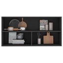 Ver imagem 2 de Armário Aéreo 2 Portas Vidro Etna Grafite – Poliman