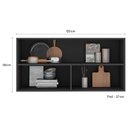 Ver imagem 3 de Armário Aéreo 2 Portas Vidro Etna Grafite – Poliman