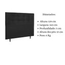 Ver imagem 6 de Cabeceira Estofada Cama Box Queen 160 Cm Cristal Suede:suede Preto
