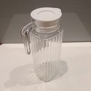 Ver imagem 2 de Jarra de Vidro 1,1L Transparente 24x8x8cm Água Suco Chá Bebidas Mesa Detox