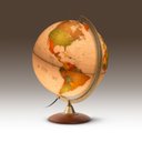Ver imagem 2 de Globo Terrestre Geográfico Decorativo Iluminado Bivolt Colombo 30cm Tecnodidattica Base de Madeira