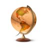 Globo Terrestre Geográfico Decorativo Iluminado Bivolt Colombo 30cm Tecnodidattica Base de Madeira - 1