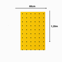 Ver imagem 2 de Chapa Perfurada Reta Uv 120 X 60 Cm - Amarelo