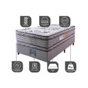 Ver imagem 3 de Cama Box Solteiro Colchão Ortofirm + Box 88x188x71 Double Face Espuma D45 Cinza