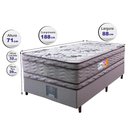 Ver imagem 2 de Cama Box Solteiro Colchão Ortofirm + Box 88x188x71 Double Face Espuma D45 Cinza