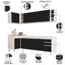 Ver imagem 3 de Armário de Cozinha Modulado de Canto Direito 5 Peças Cp43 Balcão sem Tampo Branco/preto - Lumil Lumi