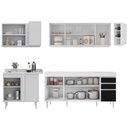Ver imagem 6 de Armário de Cozinha Modulado de Canto Direito 5 Peças Cp43 Balcão sem Tampo Branco/preto - Lumil Lumi