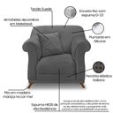 Ver imagem 6 de Poltrona Amsterdam Suede Cinza - Lucadi Home