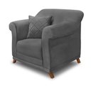 Ver imagem 1 de Poltrona Amsterdam Suede Cinza - Lucadi Home