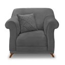 Ver imagem 2 de Poltrona Amsterdam Suede Cinza - Lucadi Home