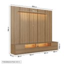 Ver imagem 3 de Rack com Painel para TV até 75 Polegadas 200x136cm Horizonte CabeCasa MadeiraOriginals Marrom Freij