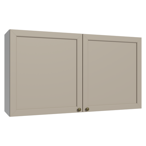 Armário Aéreo 120 cm 2 Portas Branco/Crema Vik Madesa