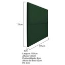 Ver imagem 5 de Cabeceira King Bali P02 195 cm Para Cama Box Suede Verde