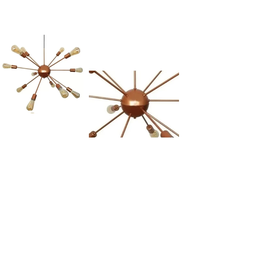 Lustre Pendente Moderno Sputinik Atomo Cobre 12L - 2