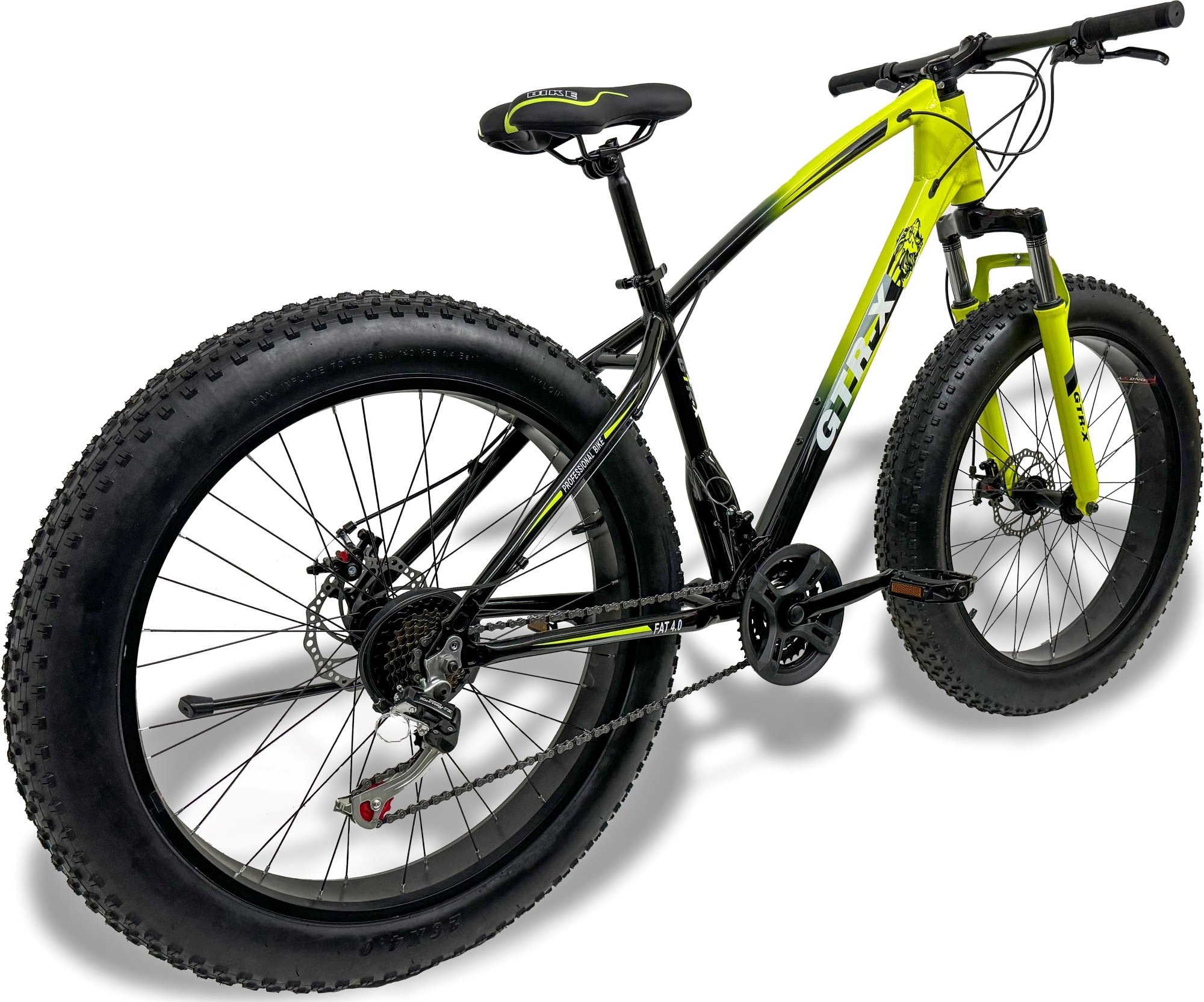 Bicicleta Fat Bike Gtr-x Aro 26 Freios Disco Alumínio Shimano Quadro 17 Amarelo/preto - 3