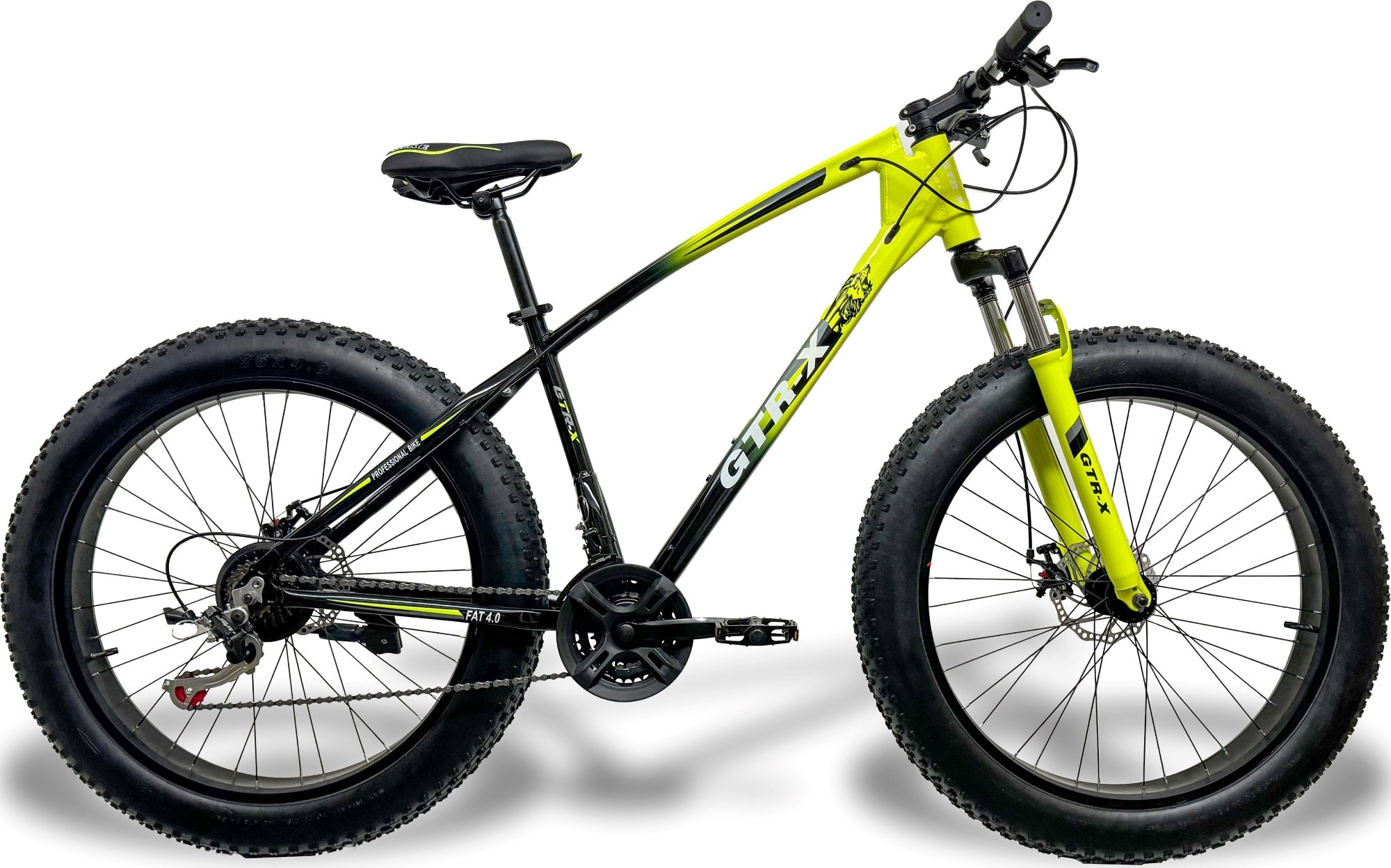 Bicicleta Fat Bike Gtr-x Aro 26 Freios Disco Alumínio Shimano Quadro 17 Amarelo/preto