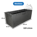 Ver imagem 2 de Cachepô Floreira Urbe 100 Jardineira Polietileno 100x40x40cm Preto Ardósia Japi