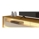 Ver imagem 3 de Rack para Tv 1.7 com Led Requinte Naturale com Off White - Gelius Móveis