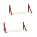 Ver imagem 1 de Kit 2 Prateleiras Gold Off White - Matic