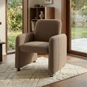 Ver imagem 3 de Poltrona Roma Decorativa Bouclê para Sala Matrix Cor:bouclê Marrom