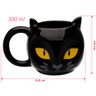 Caneca 3D gatinho preto 300 ml caneca cerâmica gato preto - 6