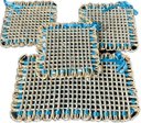 Ver imagem 2 de Kit 4 Peças Descanso de Panela Esteira Sisal Azul Claro
