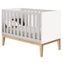 Ver imagem 2 de Quarto de Bebê Classic 3 Portas e Cômoda 6 Gavetas Branco com Pés Madeira Natural - Reller