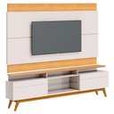 Ver imagem 1 de Rack Bancada 2 Gavetas com Nicho e Painel para Tv Classic 1.8 Off White Nature - Imcal