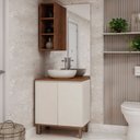 Ver imagem 1 de Conjunto de Banheiro Modulado 100% Mdf 2 Peças com Detalhes em Ângulo 45 Graus Auris